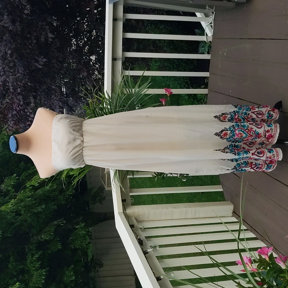 White Plum Strapless Maxi Dress, S, NWOT